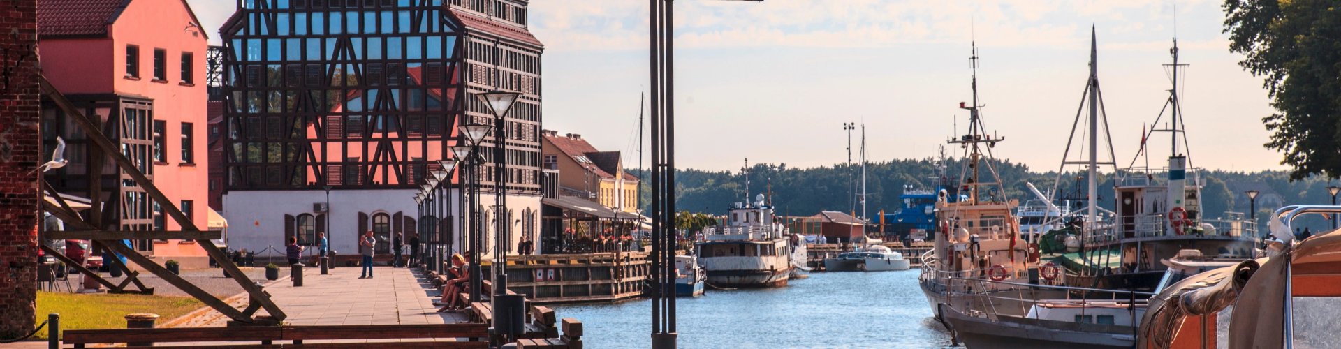 Evening dining scene in Klaipėda